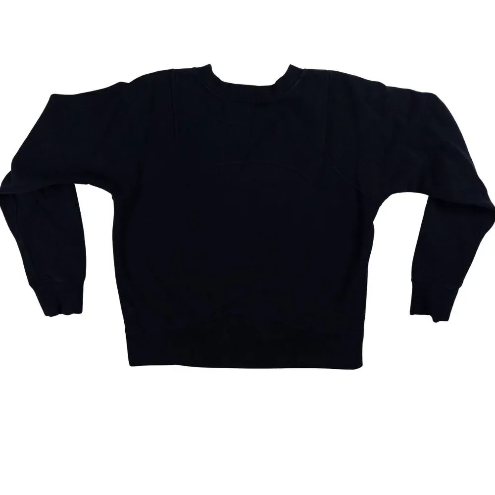 Lululemon Loungeful Crewneck Pullover Size 4 Black Relaxed‎ Fit 4 Way Stretch